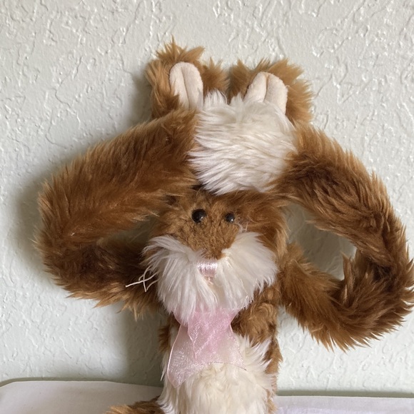 Fiesta 17 inch hanging Shaggy Rabbit ears adjustable Brown Eyes with Thread nose - Picture 2 of 9